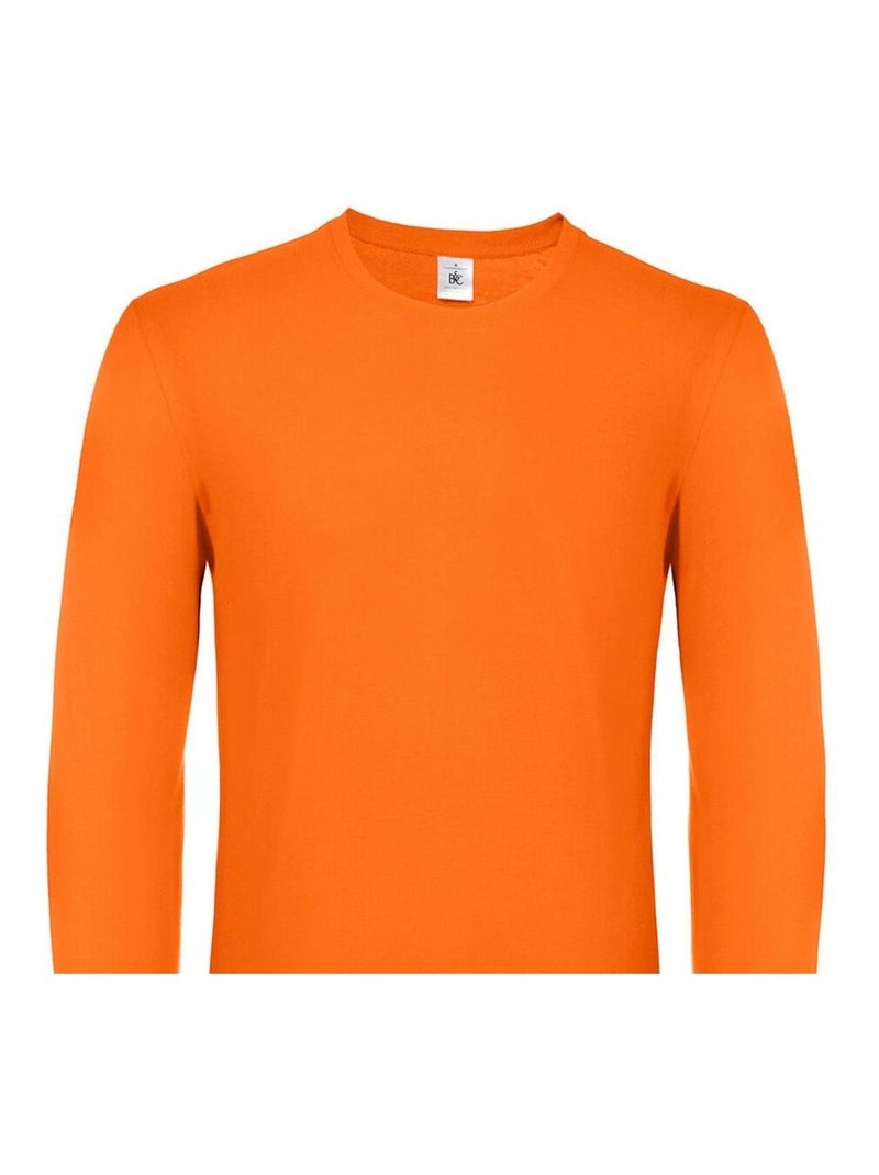 B&C - Camiseta #E150 de Manga Larga para Hombre Naranja - Kiabi