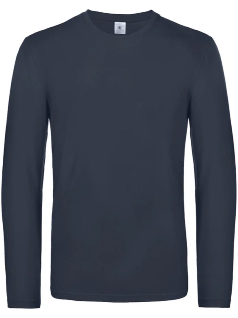 B&C - Camiseta #E190 de Manga Larga para Hombre Azul marino - Kiabi