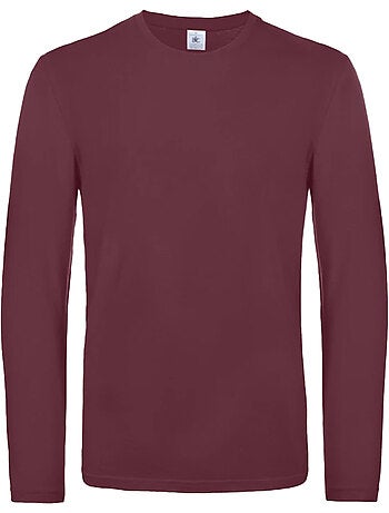 B&C - Camiseta #E190 de Manga Larga para Hombre