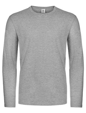 B&C - Camiseta #E190 de Manga Larga para Hombre