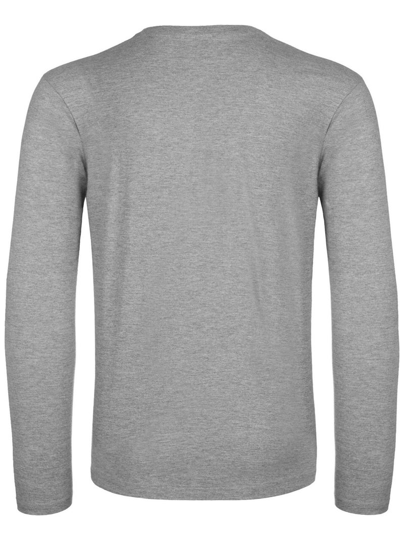 B&C - Camiseta #E190 de Manga Larga para Hombre Gris jaspeado - Kiabi