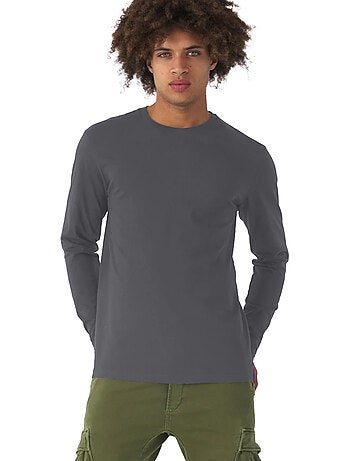 B&C - Camiseta #E190 de Manga Larga para Hombre