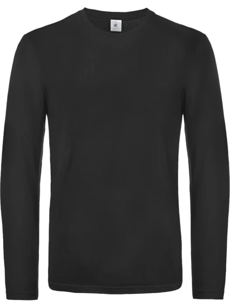 B&C - Camiseta #E190 de Manga Larga para Hombre Negro - Kiabi