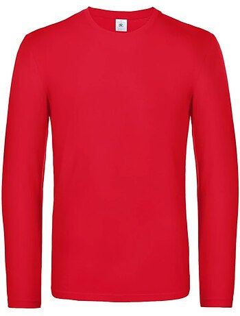 B&C - Camiseta #E190 de Manga Larga para Hombre