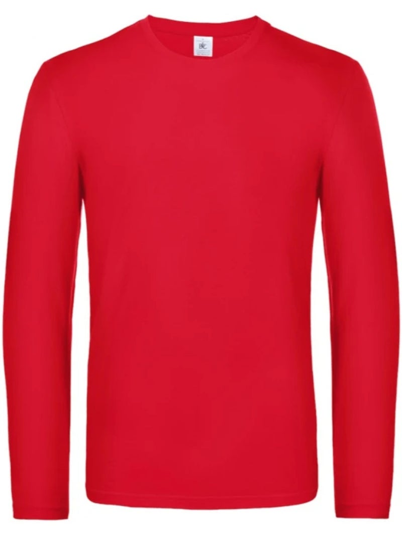 B&C - Camiseta #E190 de Manga Larga para Hombre Rojo - Kiabi