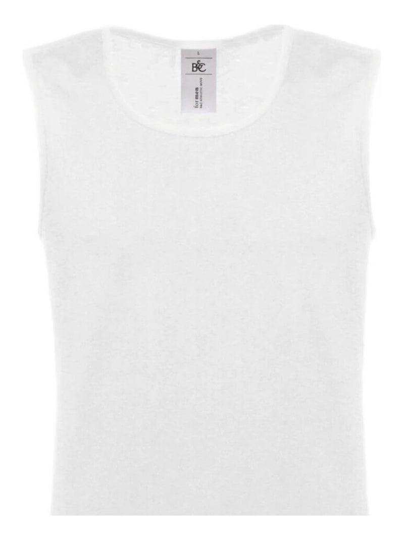 B&C - Camiseta Sin Mangas Athletic Move de Algodón para Adultos Unisex Blanco - Kiabi