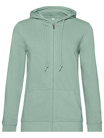 B&C - Sudadera con Cremallera Inspire Diseño Lisos para Mujer