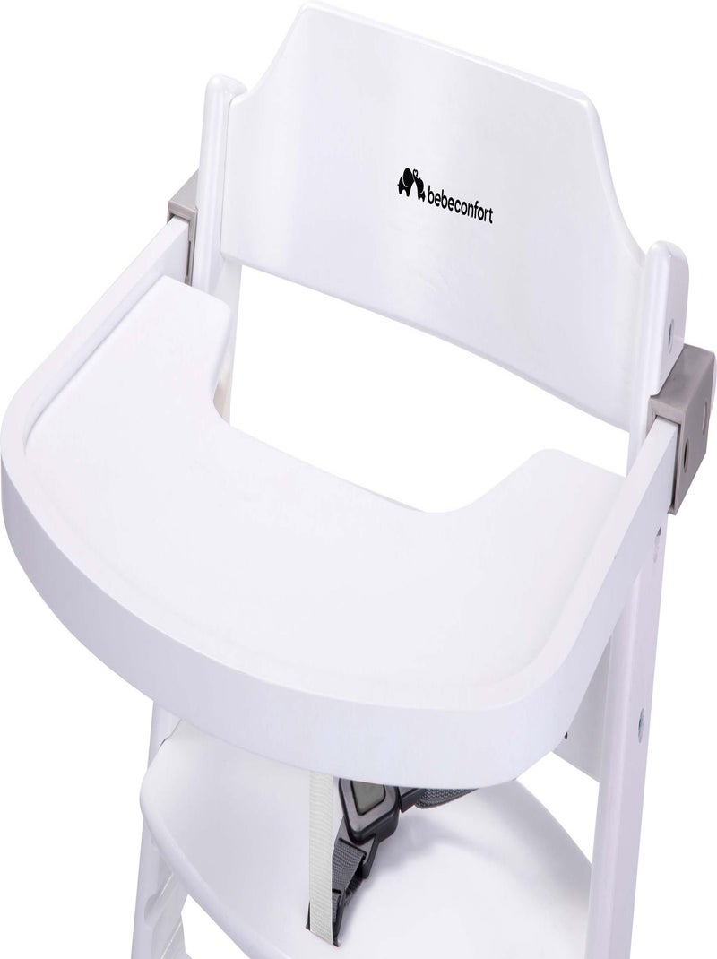 BEBE CONFORT Timba Trona para bebé, Trona de madera, de 6 meses a 10 años (30 kg) Blanco - Kiabi