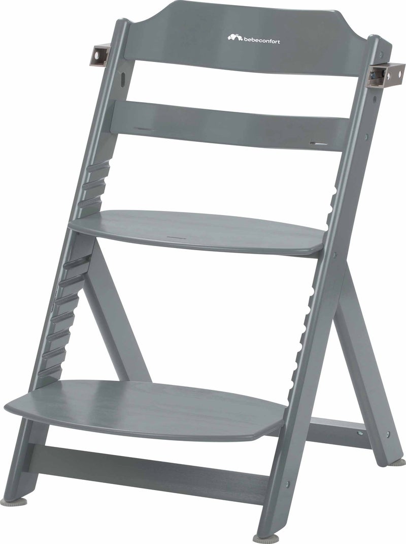 BEBE CONFORT Timba Trona para bebé, Trona de madera, de 6 meses a 10 años (30 kg) Gris claro - Kiabi