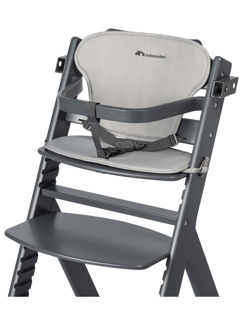 BEBE CONFORT Timba Trona para bebé, Trona de madera, de 6 meses a 10 años (30 kg) Gris oscuro - Kiabi