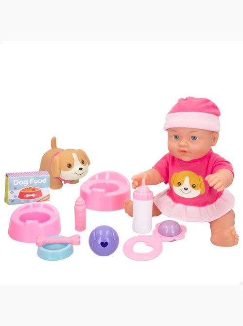 Bebé pitusos con perro y accesorios colorbaby - Kiabi Bebé pitusos con perro y accesorios colorbaby - Kiabi