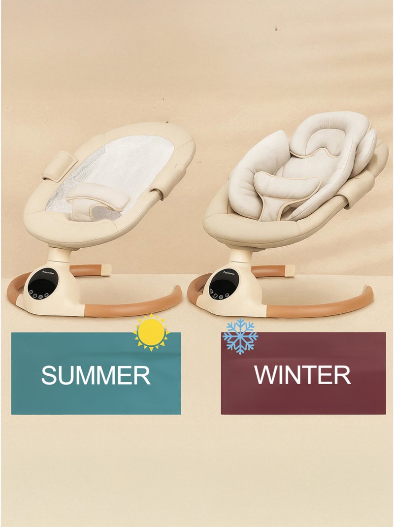 BEBE2LUXE Alpha : Silla Mecedora Eléctrica para Niños, Columpio Bebe, Hamaca eléctrica 0‑9 kg Beige - Kiabi
