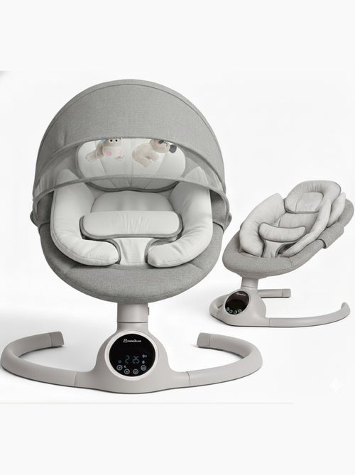 BEBE2LUXE Alpha : Silla Mecedora Eléctrica para Niños, Hamaca Bebé, Columpio Bebe Gris - Kiabi BEBE2LUXE Alpha : Silla Mecedora Eléctrica para Niños, Hamaca Bebé, Columpio Bebe Gris - Kiabi