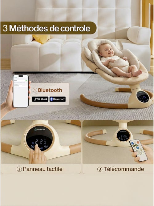 BEBE2LUXE Alpha : Silla Mecedora Eléctrica para Niños, Hamaca Bebé, Columpio Bebe Gris - Kiabi BEBE2LUXE Alpha : Silla Mecedora Eléctrica para Niños, Hamaca Bebé, Columpio Bebe Gris - Kiabi
