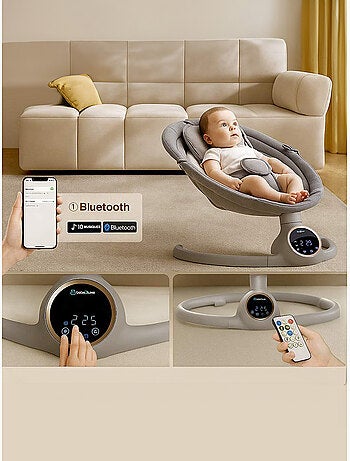 BEBE2LUXE Alpha : Silla Mecedora Eléctrica para Niños, Columpio Bebe, Hamaca eléctrica 0‑9 kg