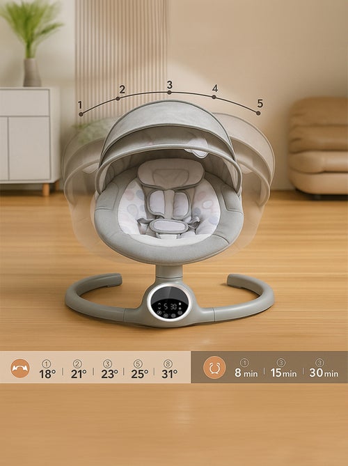BEBE2LUXE Alpha : Silla Mecedora Eléctrica para Niños, Hamaca Bebé, Columpio Bebe Violeta - Kiabi BEBE2LUXE Alpha : Silla Mecedora Eléctrica para Niños, Hamaca Bebé, Columpio Bebe Violeta - Kiabi