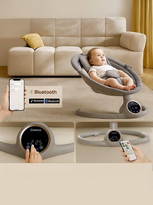 BEBE2LUXE Alpha : Silla Mecedora Eléctrica para Niños, Hamaca Bebé, Columpio Bebe Violeta - Kiabi BEBE2LUXE Alpha : Silla Mecedora Eléctrica para Niños, Hamaca Bebé, Columpio Bebe Violeta - Kiabi