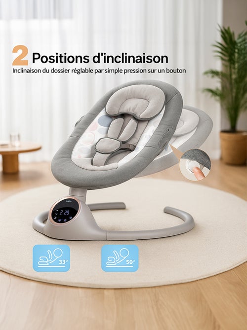 BEBE2LUXE Alpha : Silla Mecedora Eléctrica para Niños, Hamaca Bebé, Columpio Bebe Violeta - Kiabi BEBE2LUXE Alpha : Silla Mecedora Eléctrica para Niños, Hamaca Bebé, Columpio Bebe Violeta - Kiabi