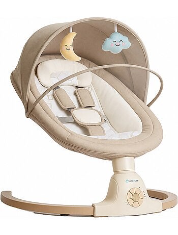 BEBE2LUXE Ava, Silla Mecedora Eléctrica para Niños, Hamaca eléctrica 0‑9 kg Beige