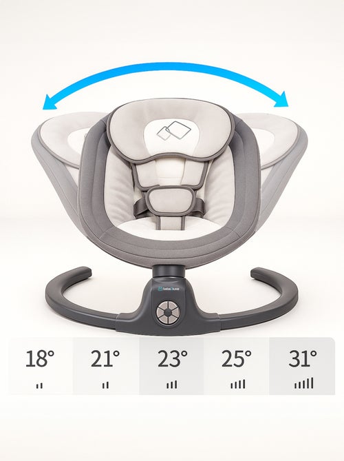 BEBE2LUXE Ava, Silla Mecedora Eléctrica para Niños, Hamaca eléctrica 0‑9 kg Gris - Kiabi BEBE2LUXE Ava, Silla Mecedora Eléctrica para Niños, Hamaca eléctrica 0‑9 kg Gris - Kiabi