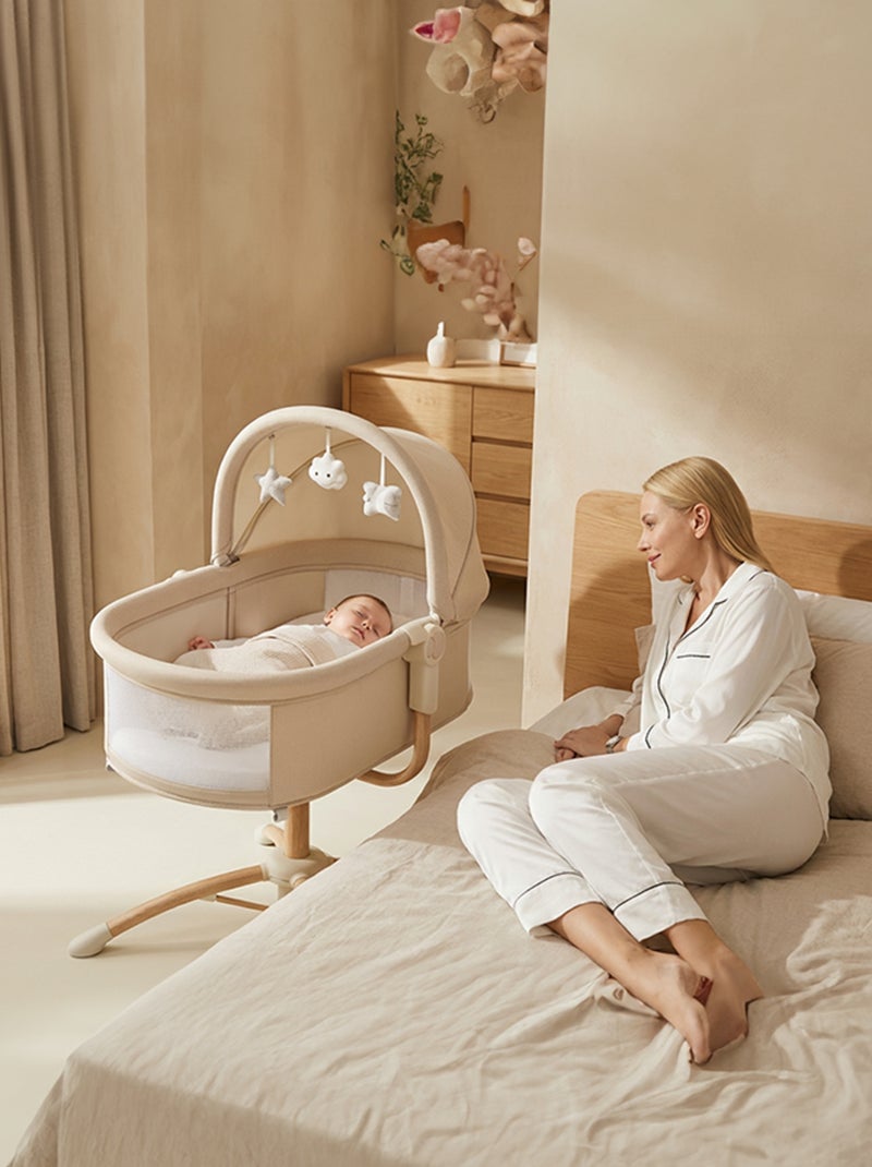 bebe2luxe Cuna 4 en 1 – Hamaca eléctrica multifunción : balancín.. Beige Beige - Kiabi