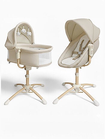 bebe2luxe Cuna 4 en 1 – Hamaca eléctrica multifunción : balancín..