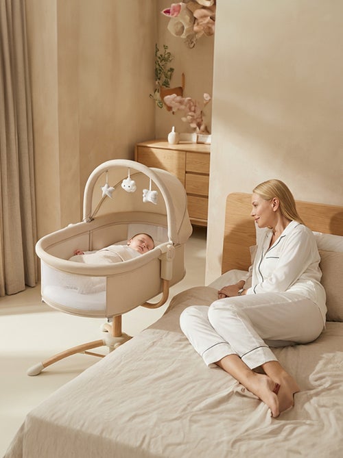 bebe2luxe Cuna 4 en 1 – Hamaca eléctrica multifunción : balancín.. Rosa - Kiabi bebe2luxe Cuna 4 en 1 – Hamaca eléctrica multifunción : balancín.. Rosa - Kiabi