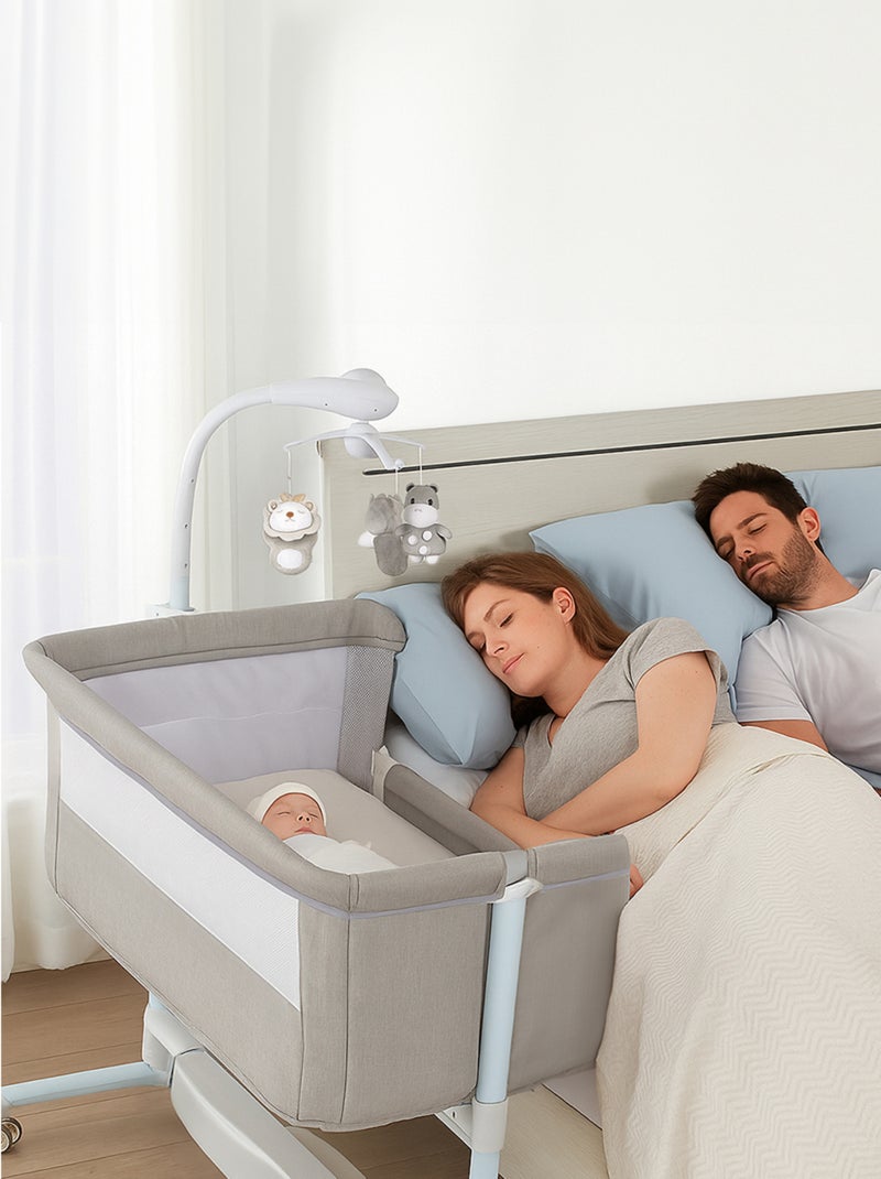 bebe2luxe Idream : Cuna Codo eléctrica con balancín automático para bebés Gris - Kiabi