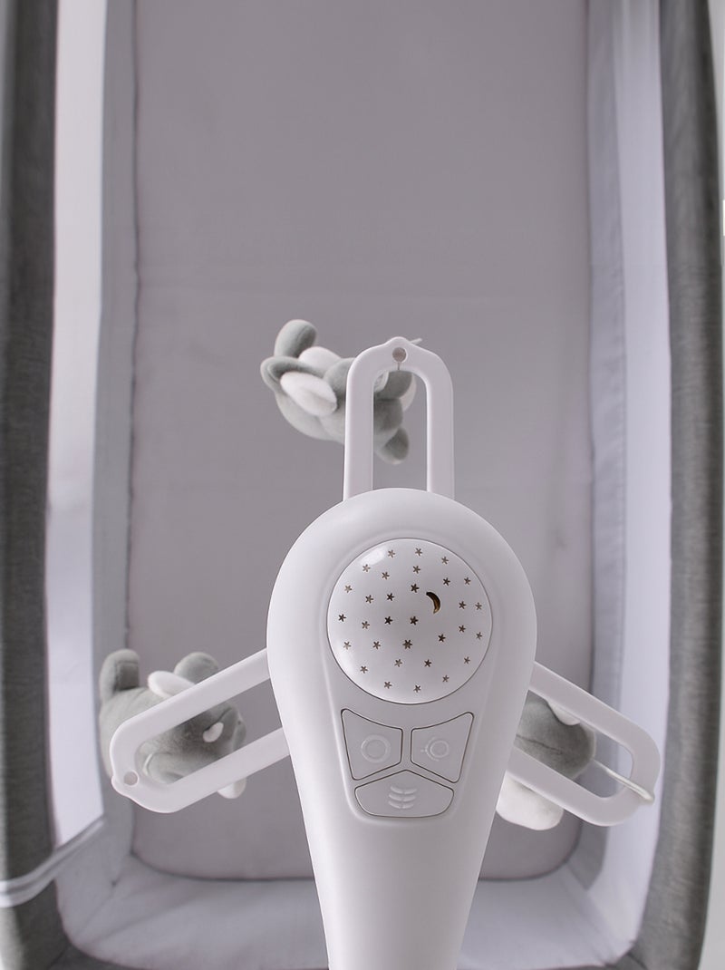 bebe2luxe Idream : Cuna Codo eléctrica con balancín automático para bebés Gris - Kiabi