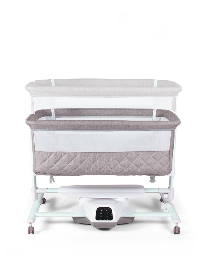 bebe2luxe Idream : Cuna Codo eléctrica con balancín automático para bebés Gris - Kiabi