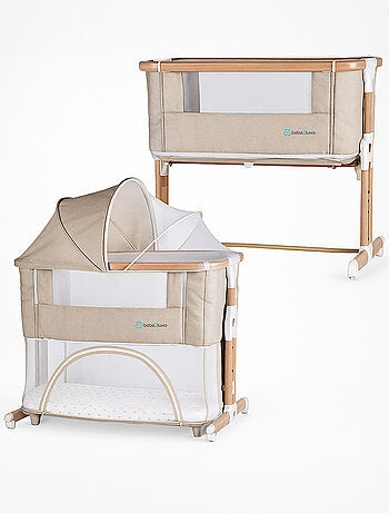 bebe2luxe Leo 3 en 1 – Cuna colecho, Cama de bebé Segura y Parque Infantil Modular Gris