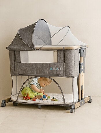 bebe2luxe Leo 3 en 1 – Cuna colecho, Cama de bebé Segura y Parque Infantil Modular