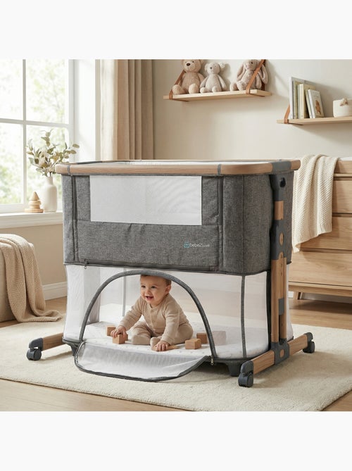 bebe2luxe Leo 3 en 1 – Cuna colecho, Cama de bebé Segura y Parque Infantil Modular Gris - Kiabi bebe2luxe Leo 3 en 1 – Cuna colecho, Cama de bebé Segura y Parque Infantil Modular Gris - Kiabi