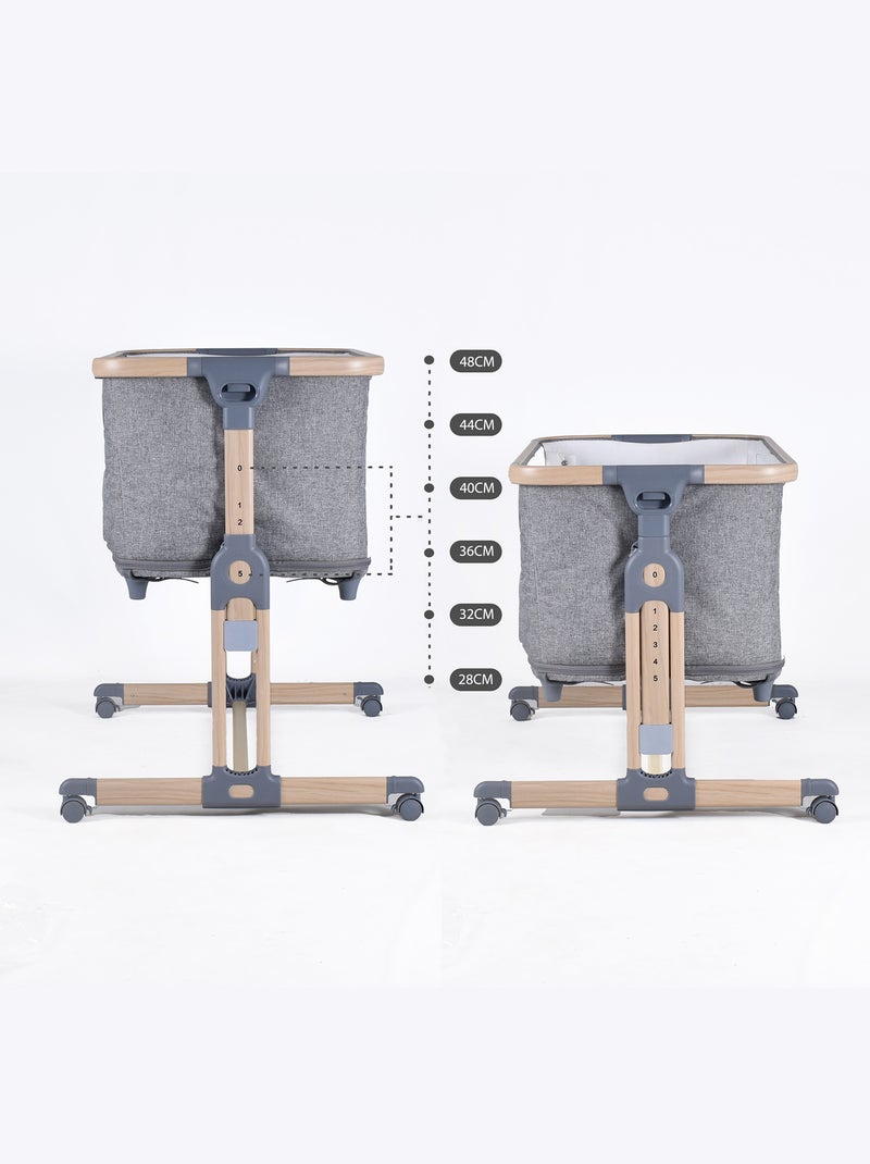 bebe2luxe Leo 3 en 1 – Cuna colecho, Cama de bebé Segura y Parque Infantil Modular Gris Gris - Kiabi