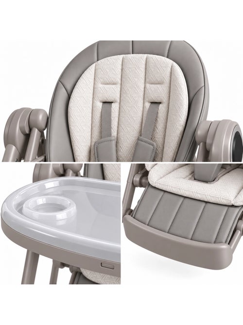 BEBE2LUXE Splity 3 en 1 – Trona evolutiva y tumbona con hamaca eléctrica (0‑36 meses) Beige - Kiabi