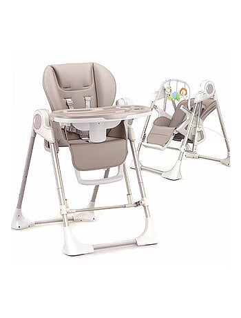 BEBE2LUXE Splity 3 en 1 – Trona evolutiva y tumbona con hamaca eléctrica (0‑36 meses)