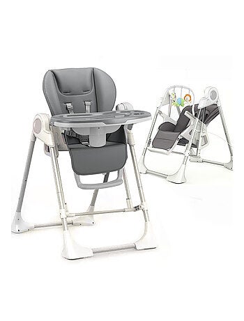 BEBE2LUXE Splity 3 en 1 – Trona evolutiva y tumbona con hamaca eléctrica (0‑36 meses)