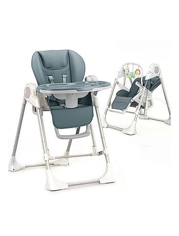 BEBE2LUXE Splity 3 en 1 – Trona evolutiva y tumbona con hamaca eléctrica (0‑36 meses)