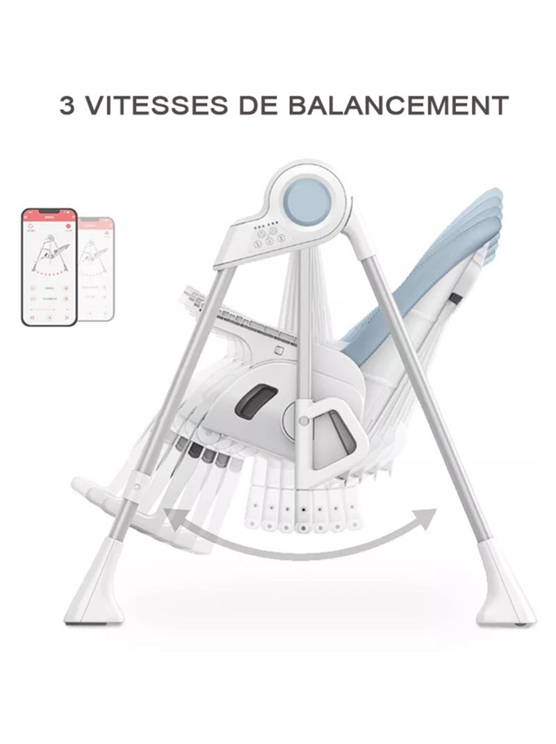 BEBE2LUXE Splity 3 en 1 – Trona evolutiva y tumbona con hamaca eléctrica (0‑36 meses) Verde Verde - Kiabi
