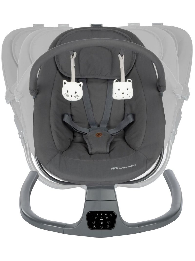 Bebeconfort balancín automático y hamaca bebé Melilo Gris oscuro - Kiabi