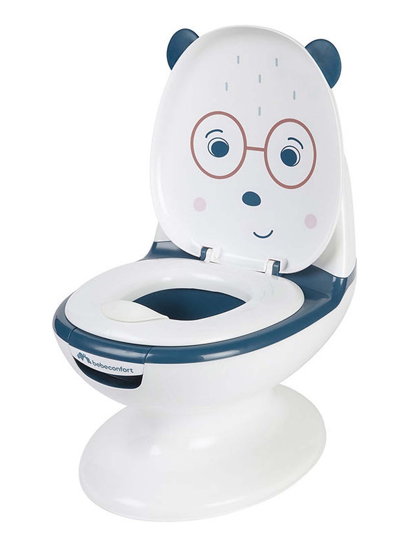 BEBECONFORT mini inodoro Panda, orinal con sonido de cisterna Blanco Azul - Kiabi