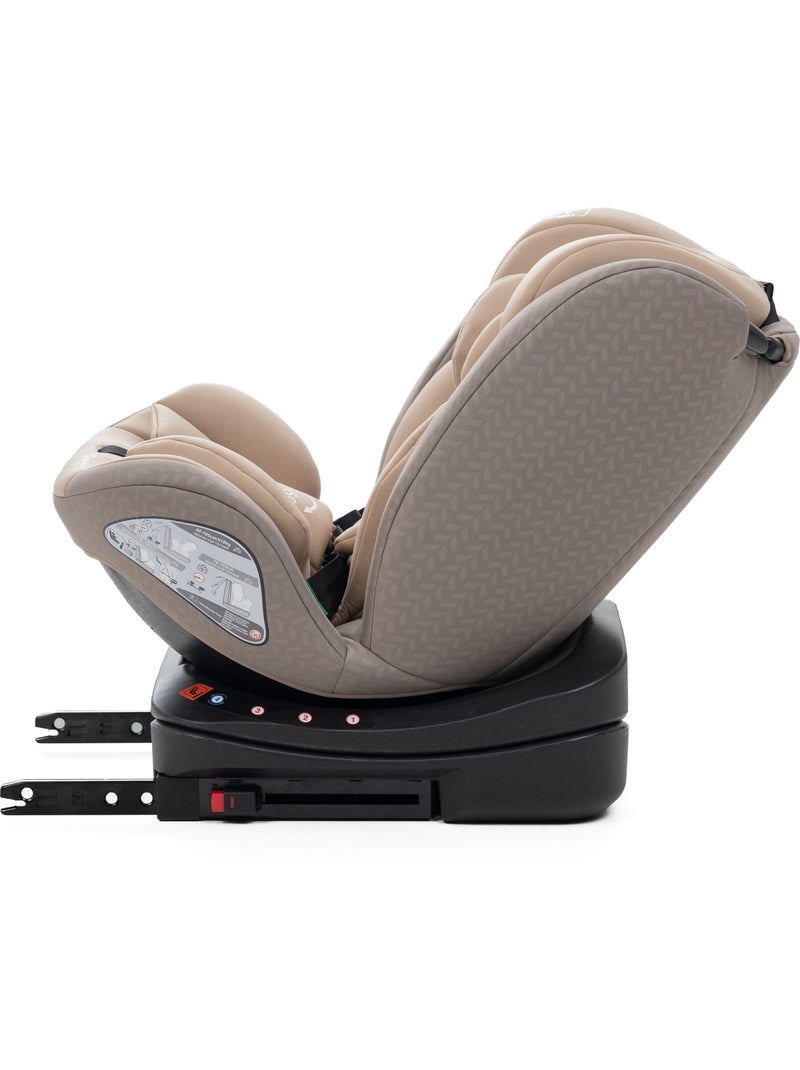 Bebelissimo - silla de coche isofix - giratoria 360 ° - 40-150 cm - 0-36kg i- como Beige - Kiabi