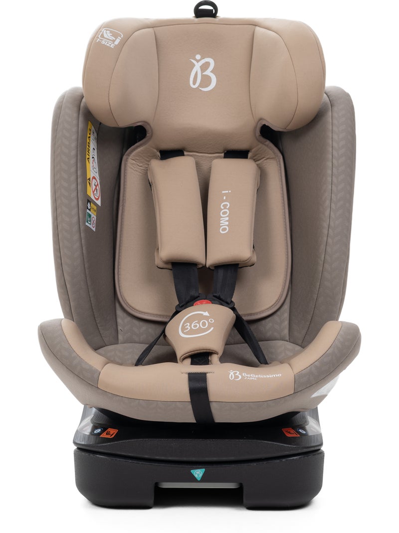 Bebelissimo - silla de coche isofix - giratoria 360 ° - 40-150 cm - 0-36kg i- como Beige - Kiabi