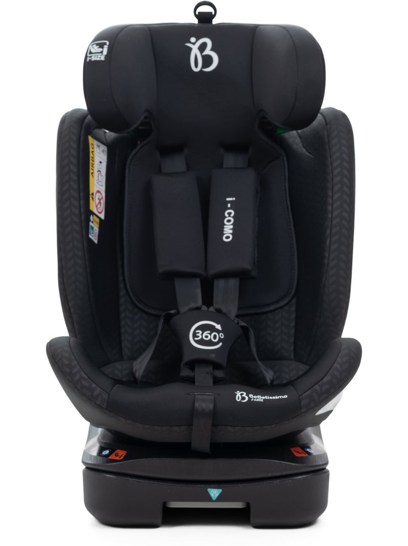 Bebelissimo - silla de coche isofix - giratoria 360 ° - 40-150 cm - 0-36kg i- como Negro - Kiabi