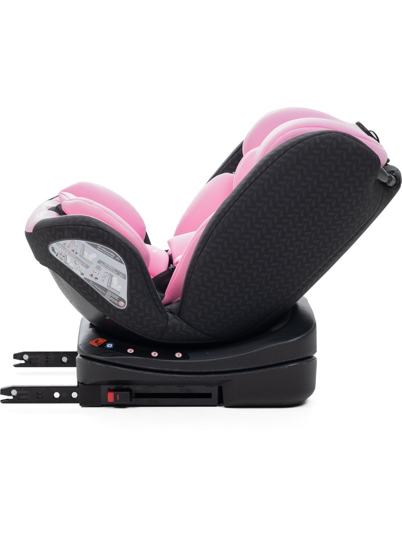Bebelissimo - silla de coche isofix - giratoria 360 ° - 40-150 cm - 0-36kg i- como Rosa - Kiabi