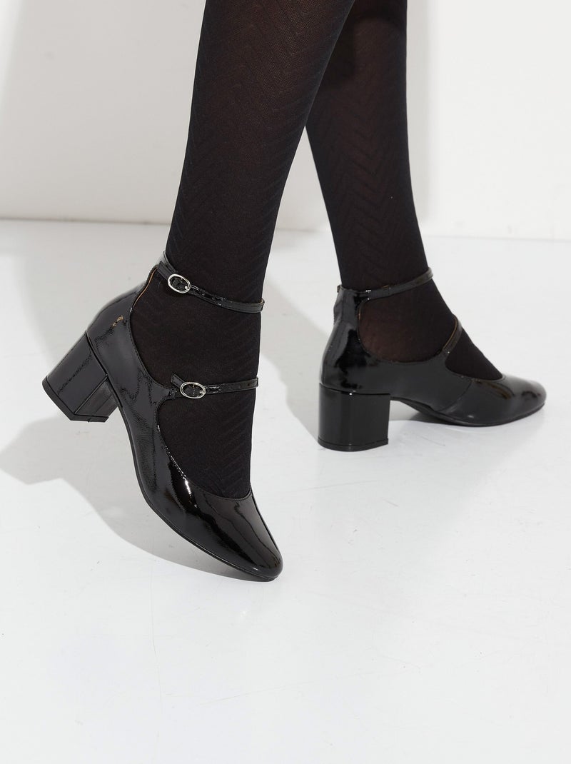 Bebés con tacones de punta redonda y tiras finas - AFIBEL Negro - Kiabi