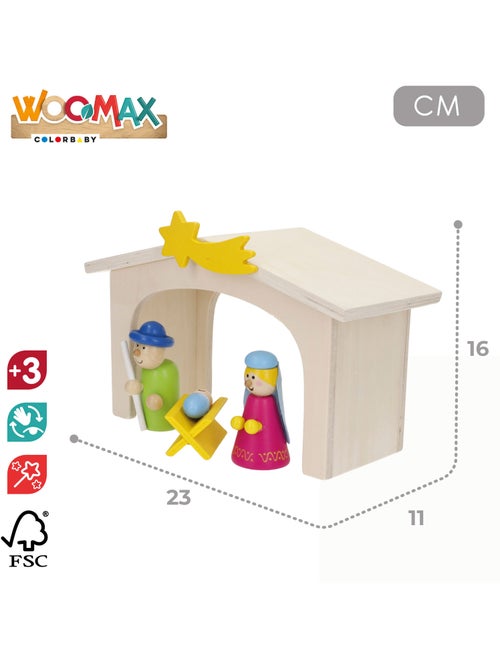 Belén de madera 11 piezas WOOMAX - Kiabi Belén de madera 11 piezas WOOMAX - Kiabi