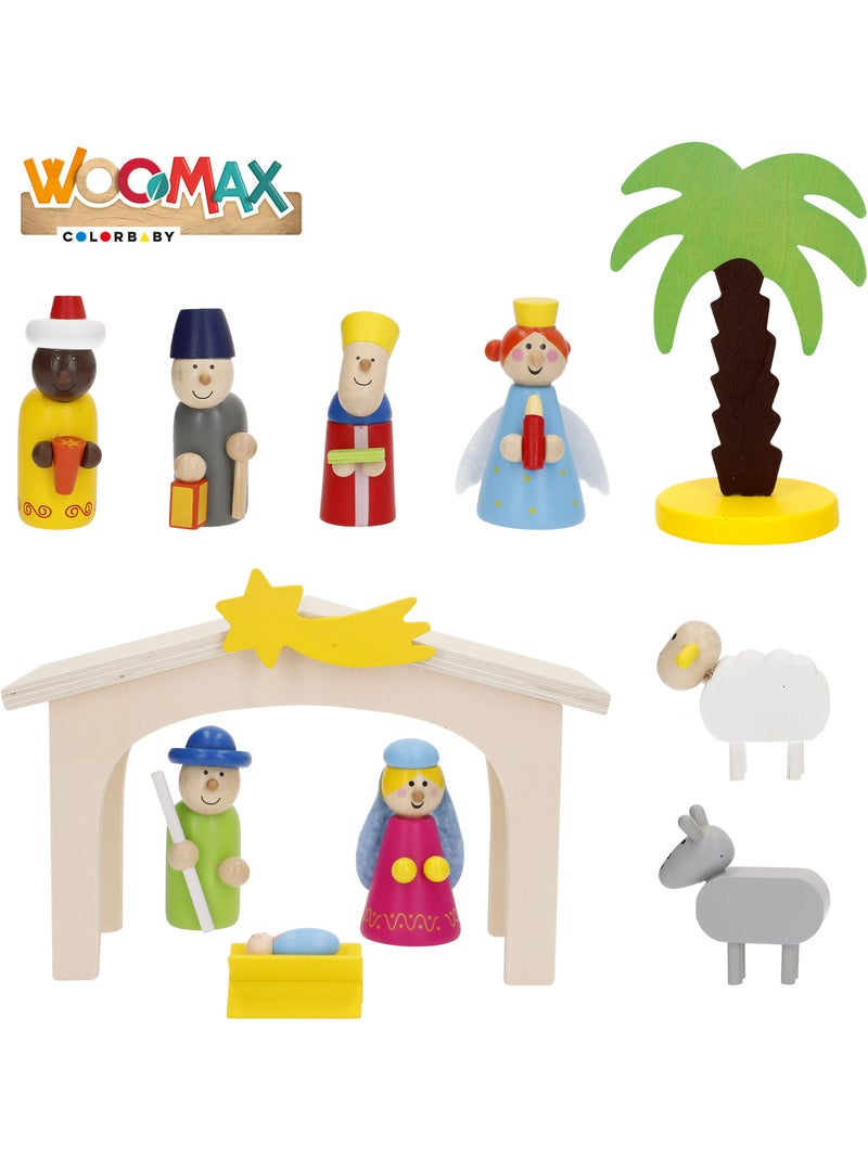 Belén de madera 11 piezas WOOMAX N/D - Kiabi