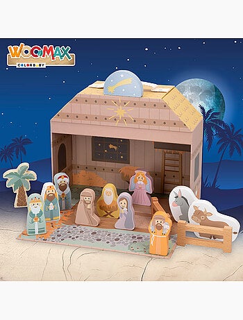 Belén de madera 14 piezas WOOMAX