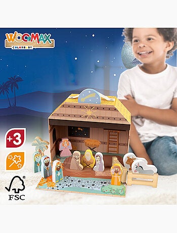 Belén de madera 14 piezas WOOMAX